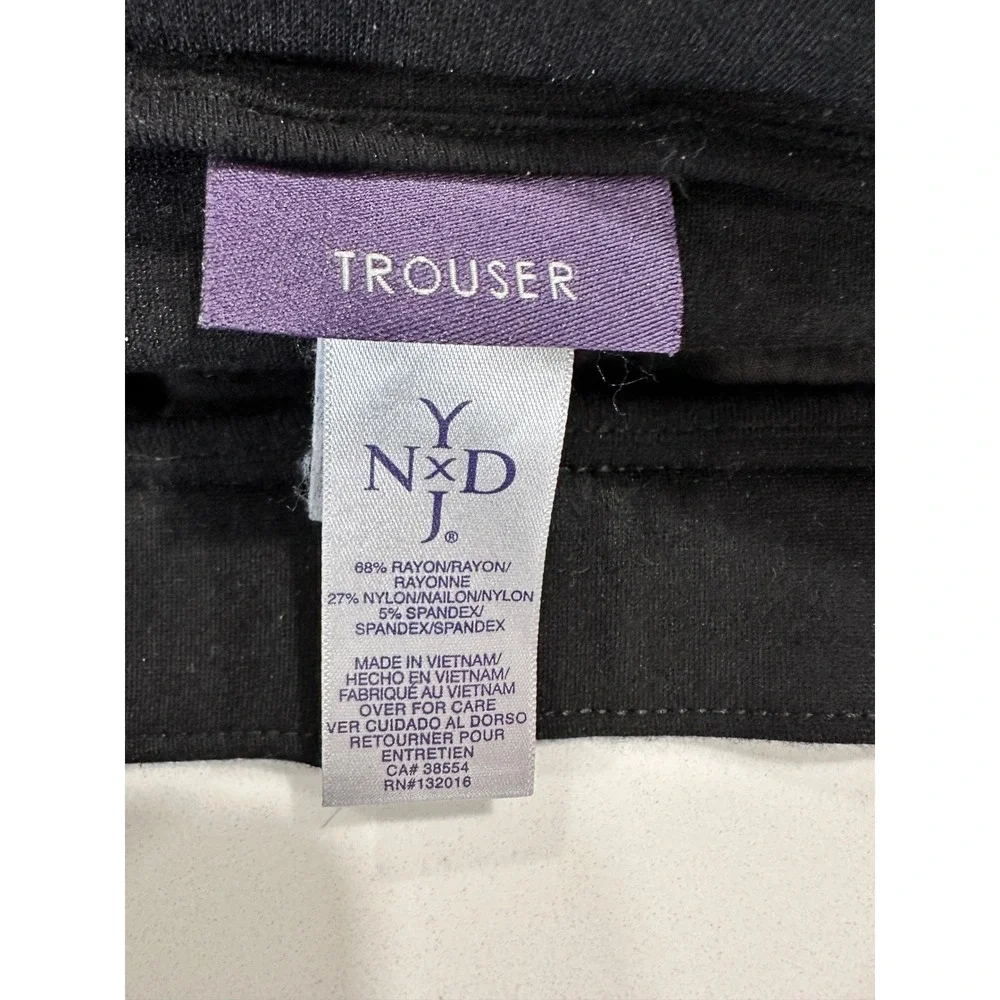 NYDJ Women's‎ Black Trouser Pants Stretch Knit Size 16P